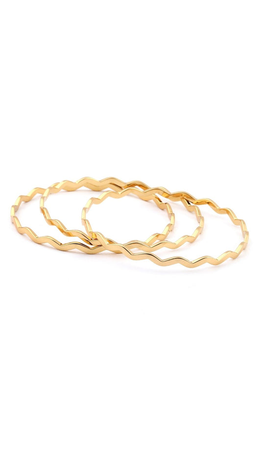 3'lü Çelik Zigzag Ajda Bileklik