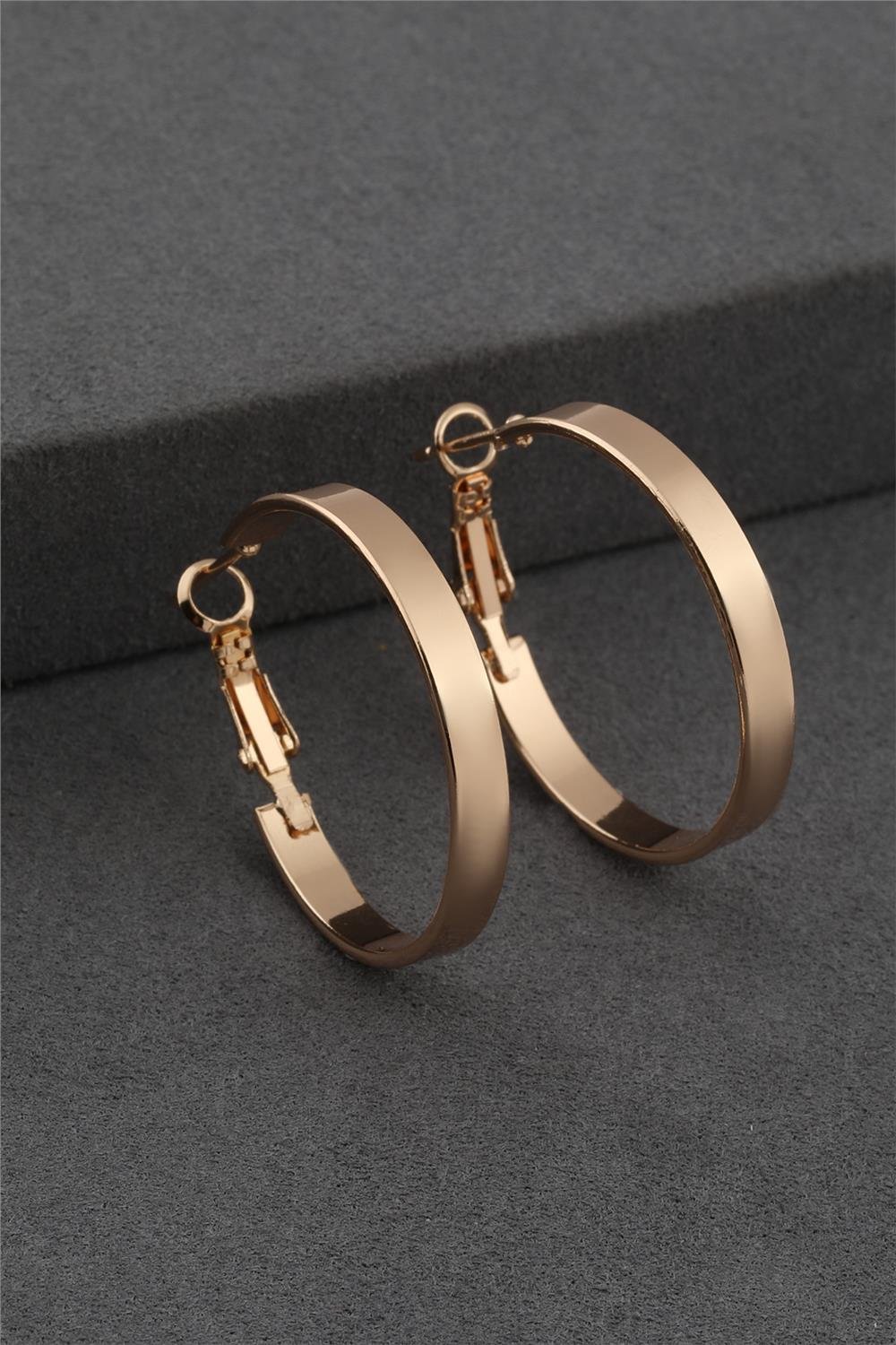 Paslanmaz Çelik Gold Halka Küpe