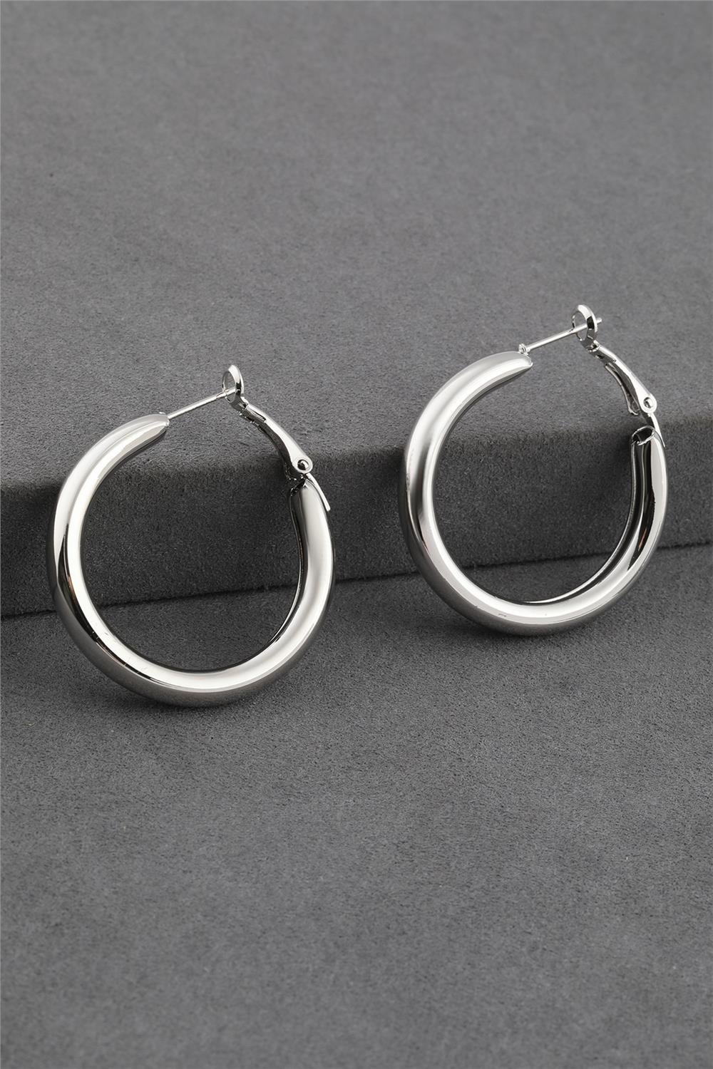 Paslanmaz Çelik Gümüş Halka Küpe