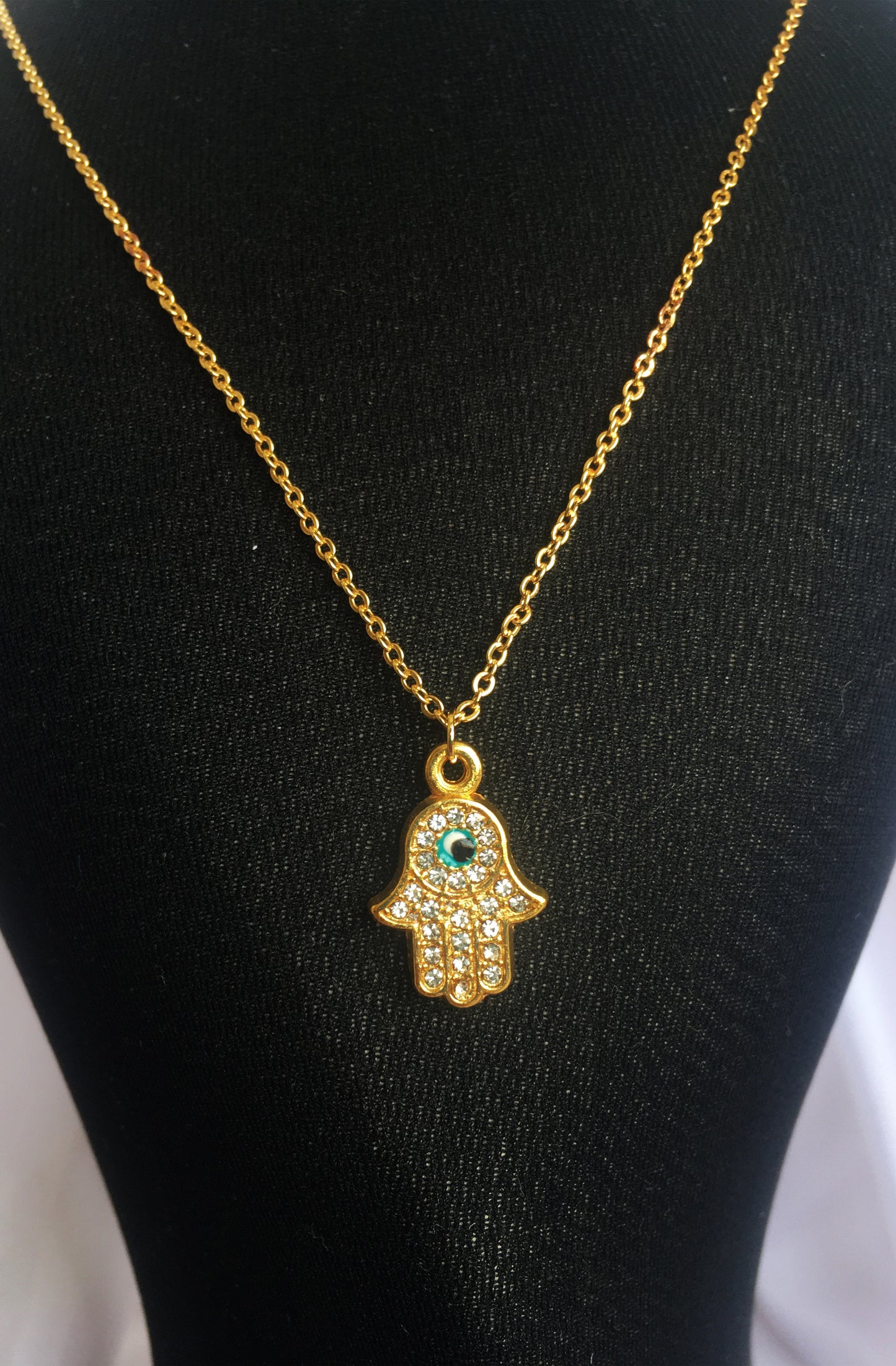 PERLİSS Zirkon Taşlı Turkuaz Kolye Seti, Gold Kaplama Fil Kolye, Nazar Boncuklu El Kolye