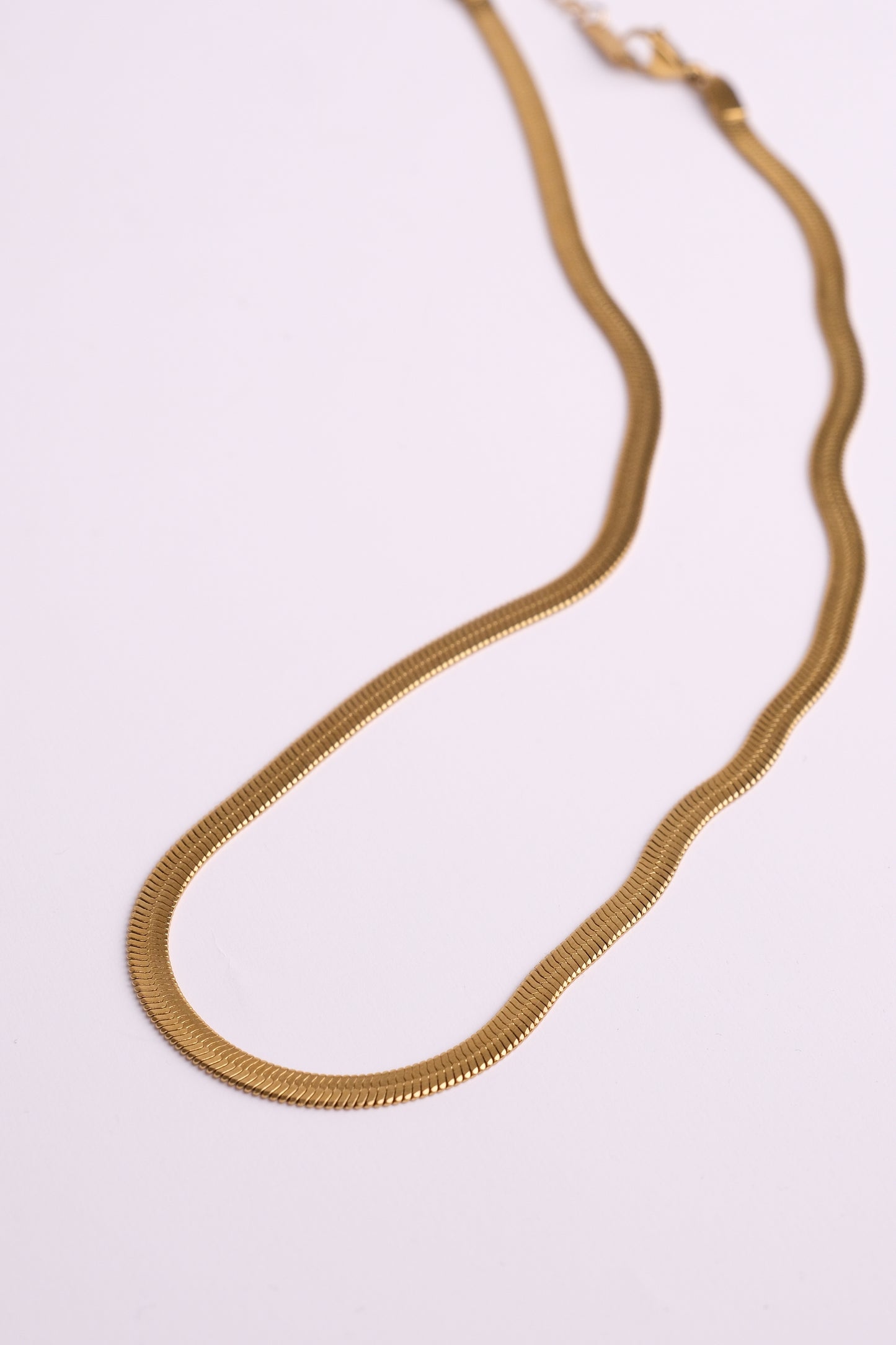 Paslanmaz Çelik 2’li Kolye Seti Dorika Zincirli Kalp Model- Italyan Zincir 45 cm Gold Kaplama Kolye