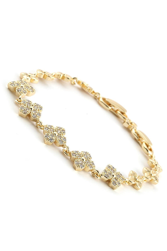 VIP 14K Gold Çiçek Bileklik