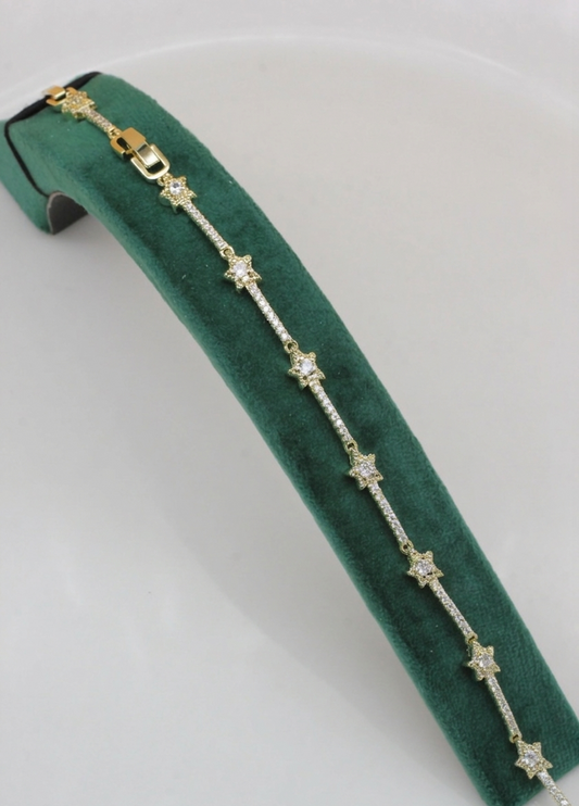 VIP 14K Gold Yıldız Bileklik
