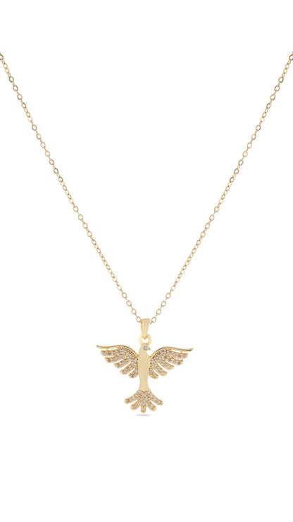 Paslanmaz Çelik Anka Kuşu Kolye Gold