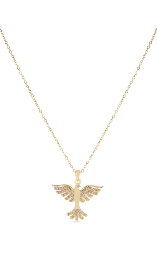 Paslanmaz Çelik Anka Kuşu Kolye Gold
