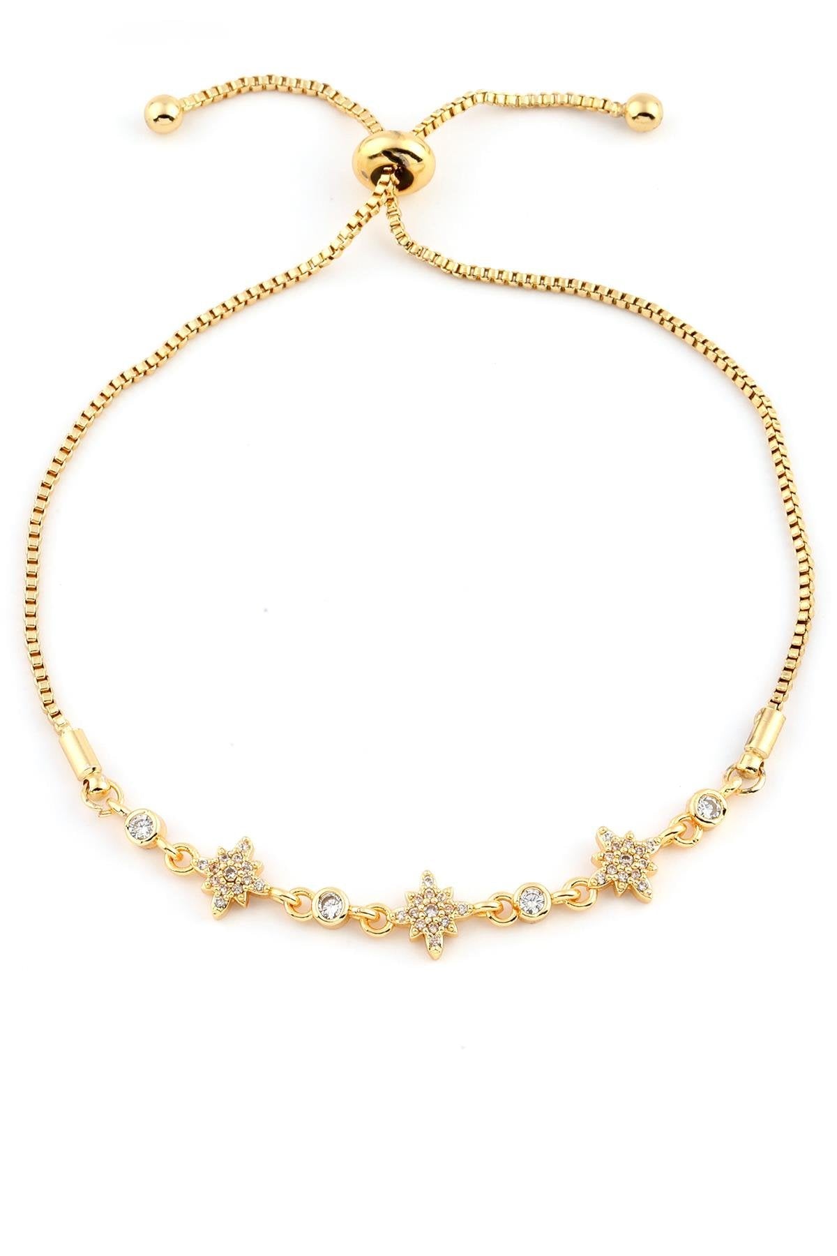 VIP Kuzey Yıldızı Asansör Gold Bileklik