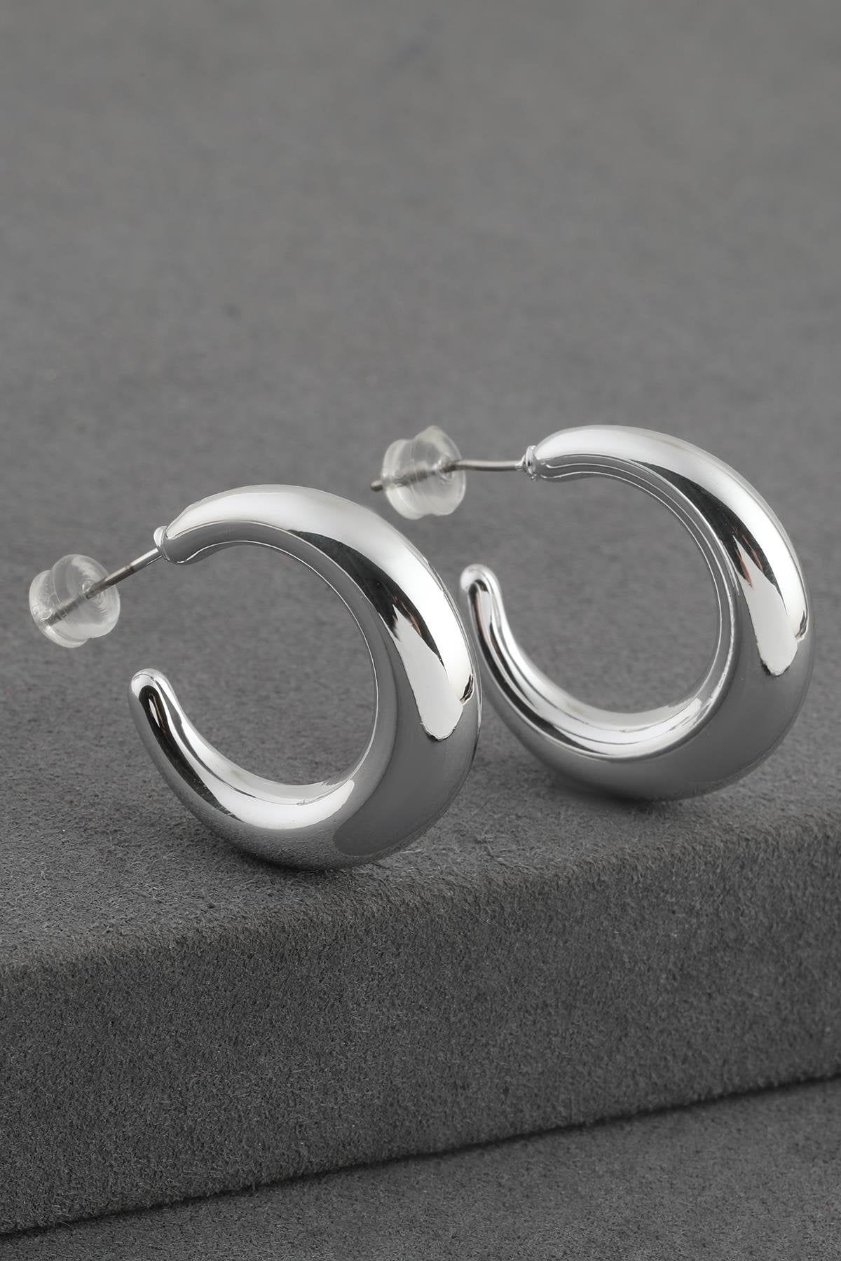 Bijuteri Gümüş Bubble Halka Küpe