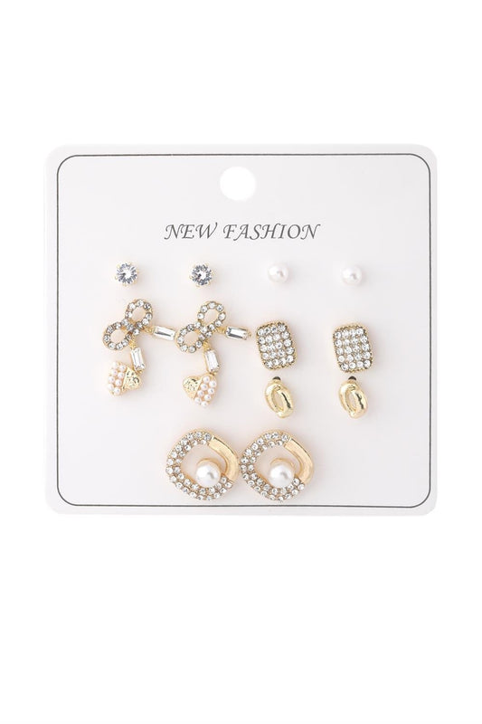 Bijuteri İnci Set Küpe