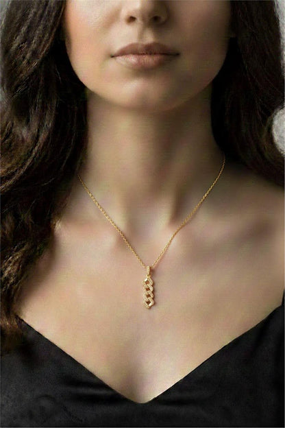 Paslanmaz Çelik Sarmal Gold Kolye