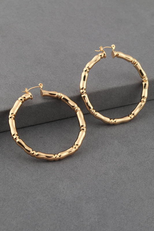 Paslanmaz Çelik Kemik Halka Küpe Gold