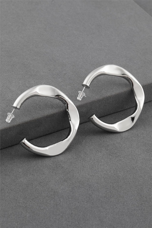 Paslanmaz Çelik Burgu Küpe Gümüş