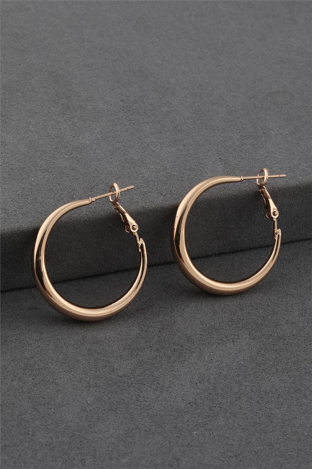 Paslanmaz Çelik Gold Halka Küpe