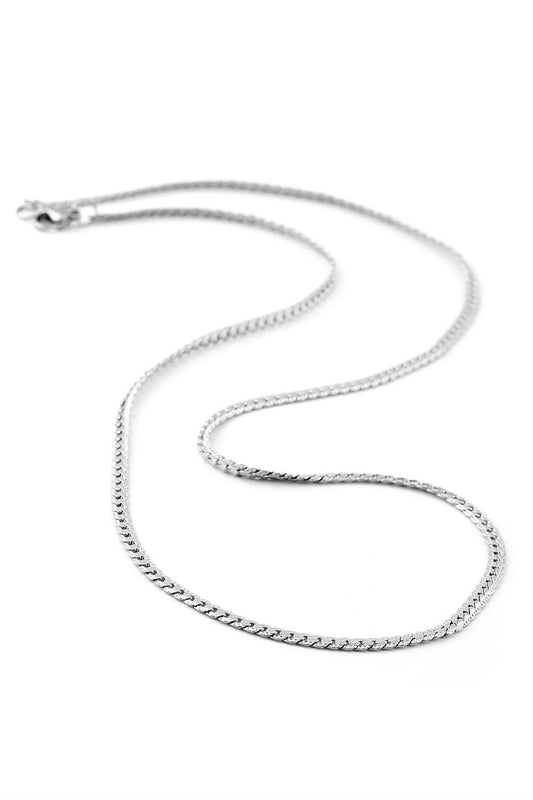 Paslanmaz Çelik Erkek Gümüş Ezme Kolye