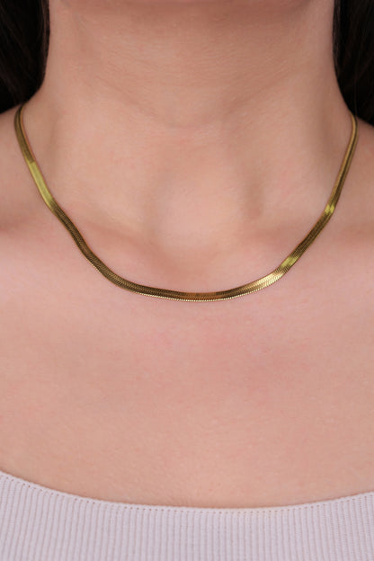 Paslanmaz Çelik Italyan Zincir 45 cm Gold Kaplama Kolye 149,00 TL