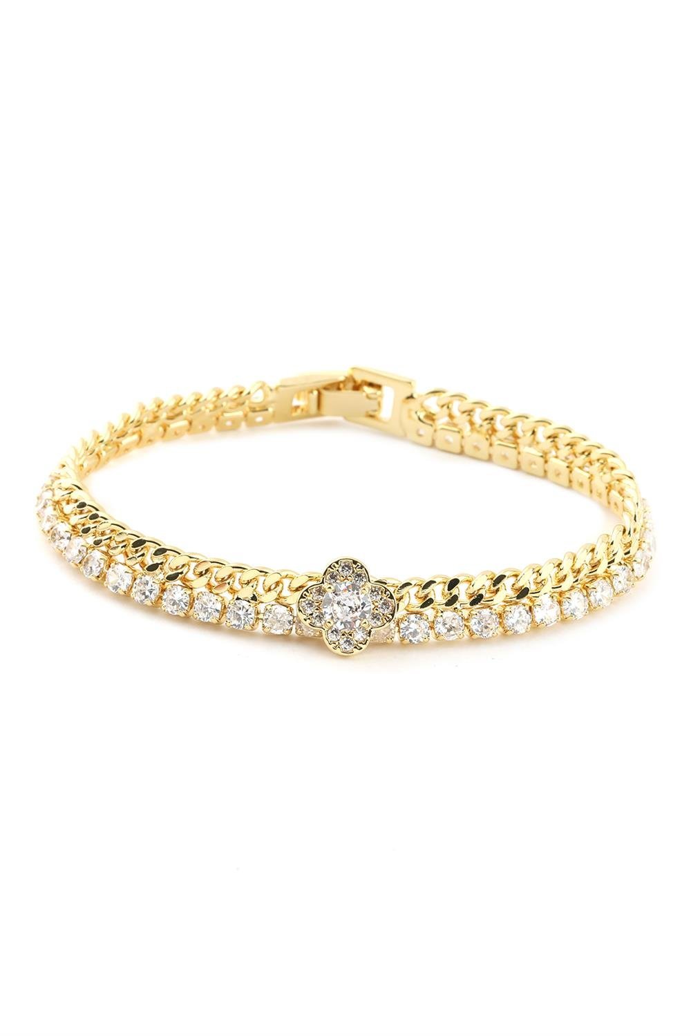 VIP 14K Gold Yonca Bileklik