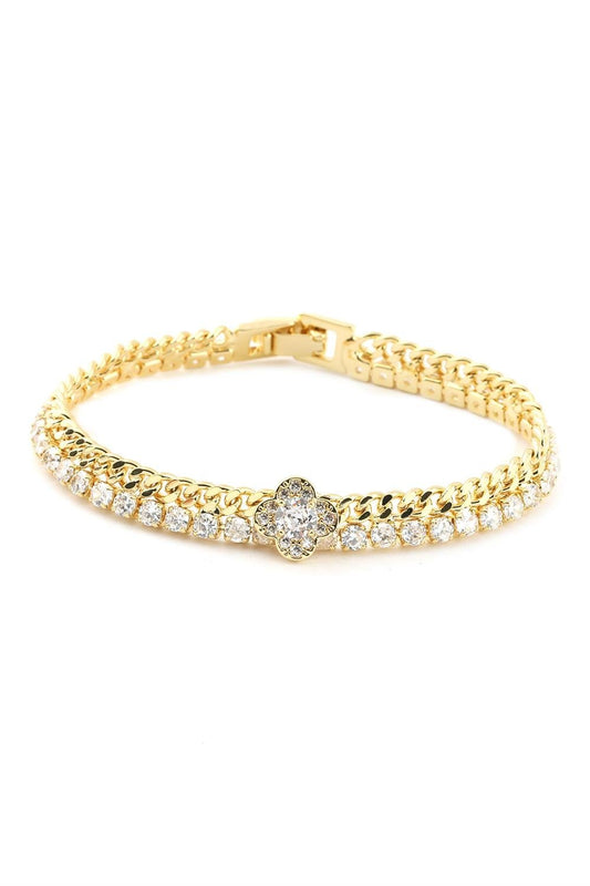 VIP 14K Gold Yonca Bileklik