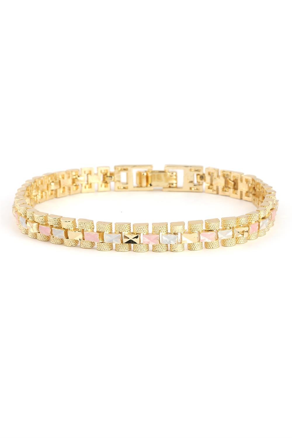 VIP 14K Gold Renkli Taşlı Bileklik