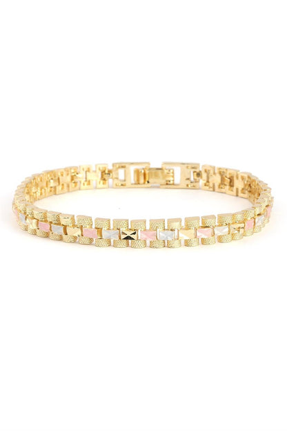 VIP 14K Gold Renkli Taşlı Bileklik