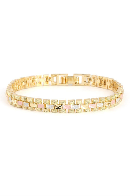 VIP 14K Gold Renkli Taşlı Bileklik