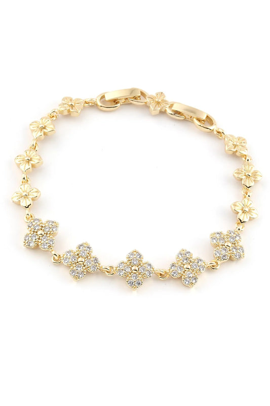 VIP 14K Gold Çiçek Bileklik