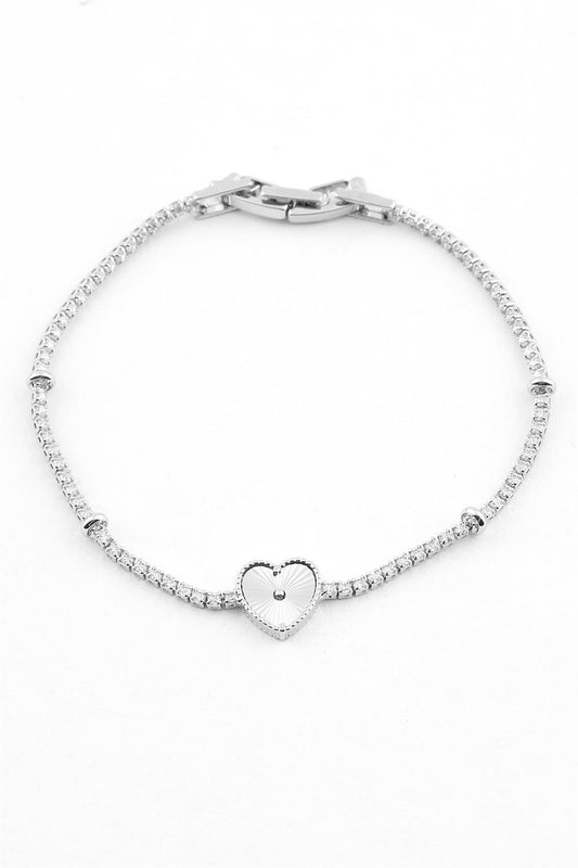 VIP Kalp Su Yolu Gümüş Bileklik