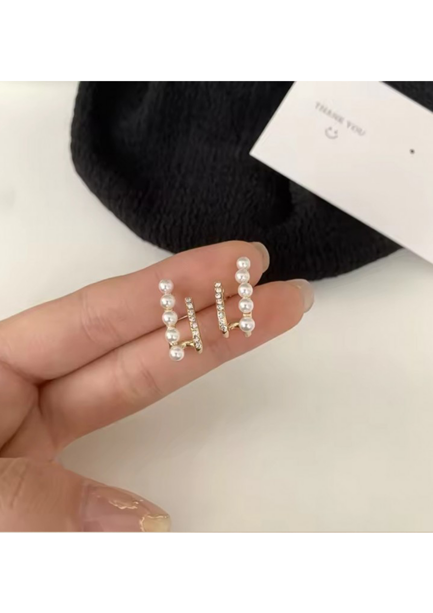 PERLİSS Kararmaz Çelik Zirkon Taşlı İncili Gold Küpe, İnci Detaylı Küpe